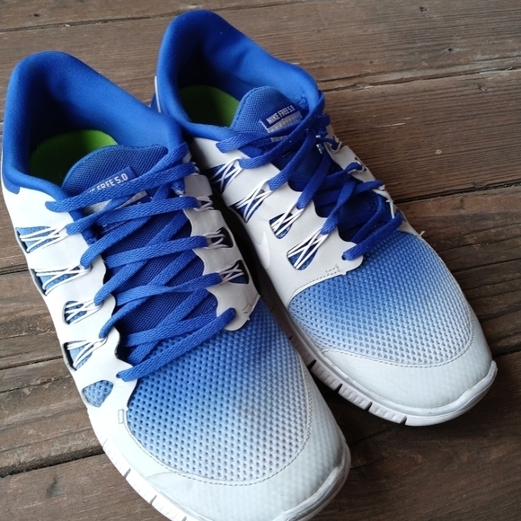 Mens Nike Free 5.0 Breathe Grey Blue 579960 410 sz - Picture 2 of 11